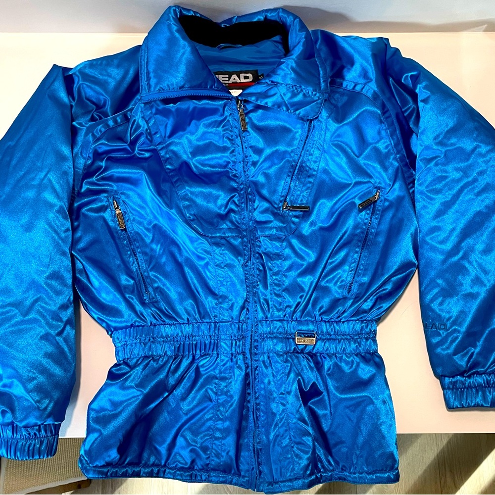 New Vintage Women’s HEAD Blue Winter Snow Ski Wear Jacket Coat Size 10